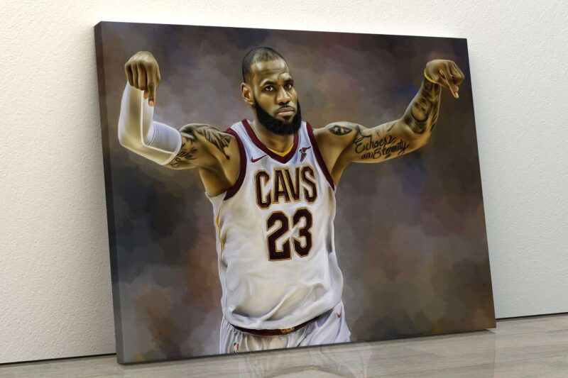 Canvas Print Lebron James King James Basketball Poster Boys Room Wall Decor Wall Art Basketball Legend Cleveland Cavaliers