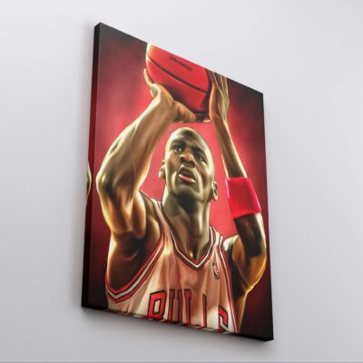 Canvas Print Michael Jordan Poster Basketball Portrait Athlete Sport Chicago Bulls Wall Art Decor Boys Room Kids Gift Gym 2