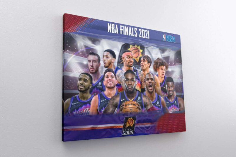 Canvas Print Phoenix Suns NBA Finals 2021 Basketball Player Devin Booker Deandre Ayton Chris Paul Jae Crowder Fan Gift Boys Room Wall Decor