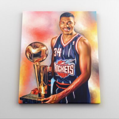Canvas Prints Hakeem Olajuwon Poster Houston Rockets Poster Rockets Poster Sports Wall Art Basketball Art Decor Sport Gift For Him 1