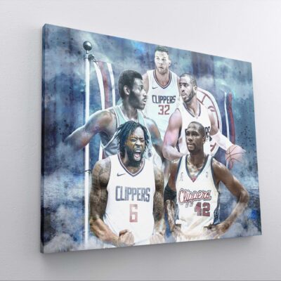 Canvas Prints Los Angeles Clippers NBA Basketball Players Blake Griffin Chris Paul Bob Mcadoo Elton Brand Deandre Jordan Wall Decor 1