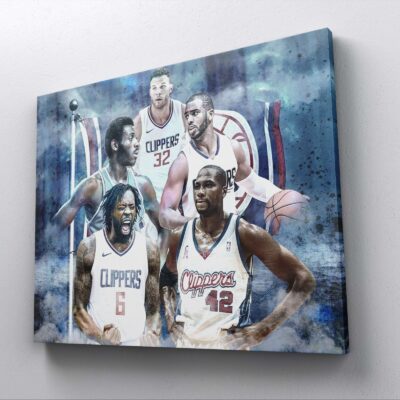 Canvas Prints Los Angeles Clippers NBA Basketball Players Blake Griffin Chris Paul Bob Mcadoo Elton Brand Deandre Jordan Wall Decor 2
