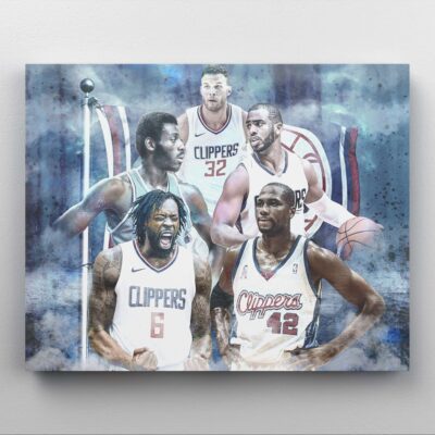 Canvas Prints Los Angeles Clippers NBA Basketball Players Blake Griffin Chris Paul Bob Mcadoo Elton Brand Deandre Jordan Wall Decor