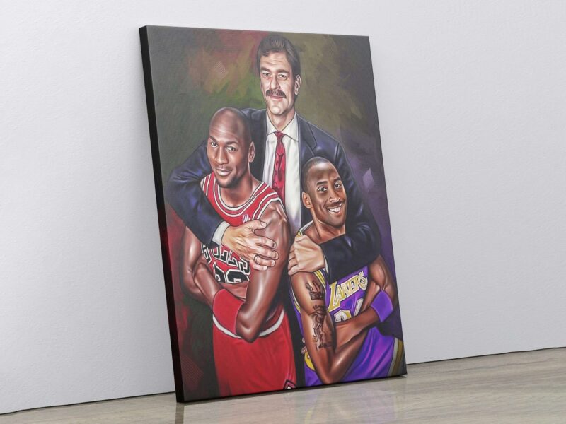 Canvas Prints Michael Jordan Kobe Bryant Phil Jackson Basketball Poster Gift Basketball Prints Boys Room Decor Lakers Chicago Bulls