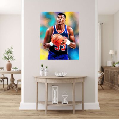 Canvas Prints Patrick Ewing Poster New York Knicks Poster Basketball Gifts For Him Basketball Art Wall Decor Sports Gift Boys Room 1