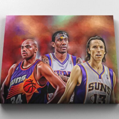 Canvas Prints Phoenix Suns NBA Basketball Players Charles Barkley Steve Nash AmarE Stoudemire Wall Decor Art Boys Room Decor 1 scaled