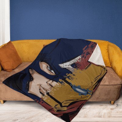 Captain America Iron Man Marvel Comics Christmas GiftCaptain America Iron Man Gift For Fan Comfy Sofa Throw Blanket Gift 2