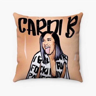 Cardi B Custom Pillow Case Spun Polyester Suede Square Pillow Cover