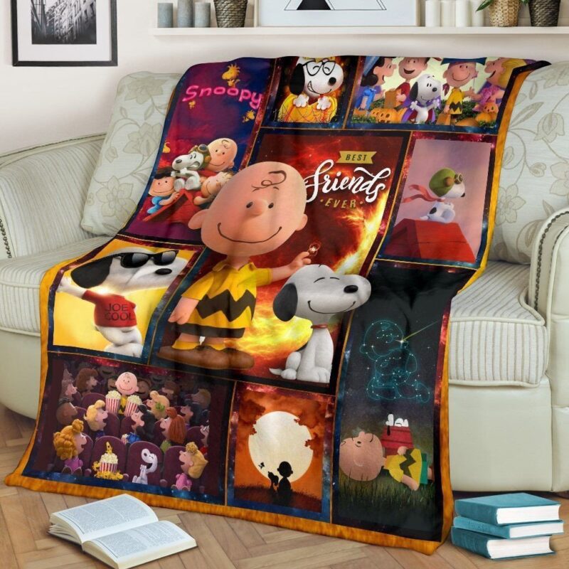 Cartoon Character Snoopy Peanuts Fleece Blanket Fan Made All Season 3D