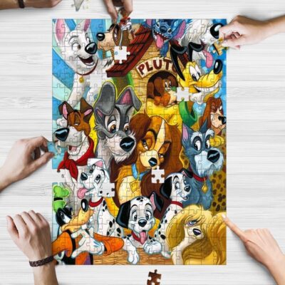 Cartoon Characters Lady And The Tramp And Friends Jigsaw Puzzle Game