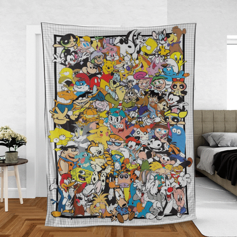 Cartoon Network Gift For Fan Comfy Sofa Throw Blanket Gift