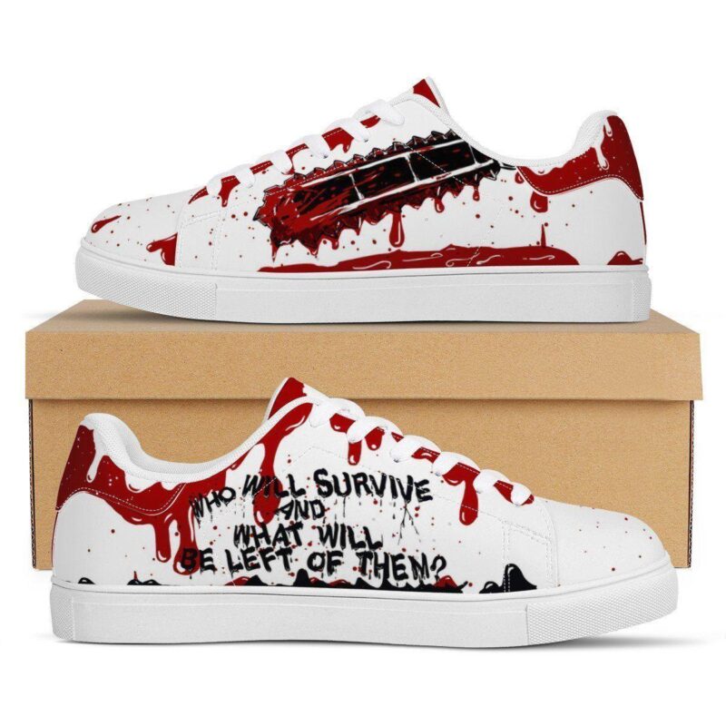 Chainsaw Low Top Leather Skate Shoes