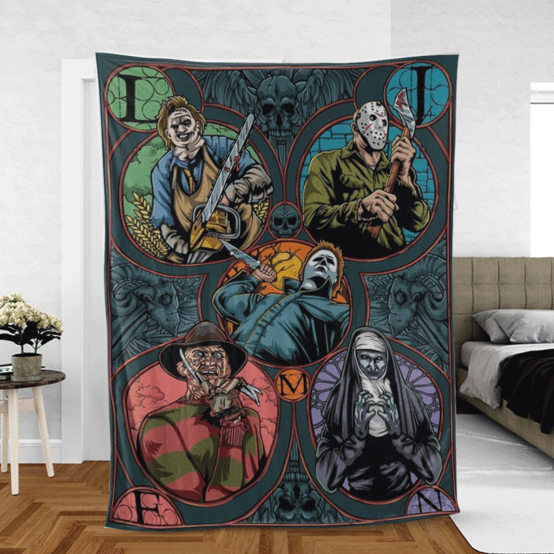 Horror Film Halloween Gift For Fan Comfy Sofa Throw Blanket Gift