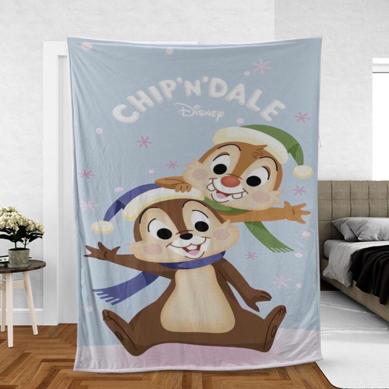 Chip And Dale Funny Cute Disney Comfy Sofa Throw Blanket Gift 2