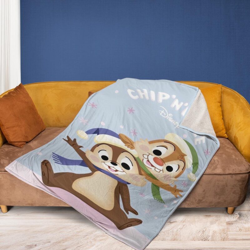 Chip And Dale Disney Fan Gift Chip And Dale Funny Cute Disney Comfy Sofa Throw Blanket Gift 2 2