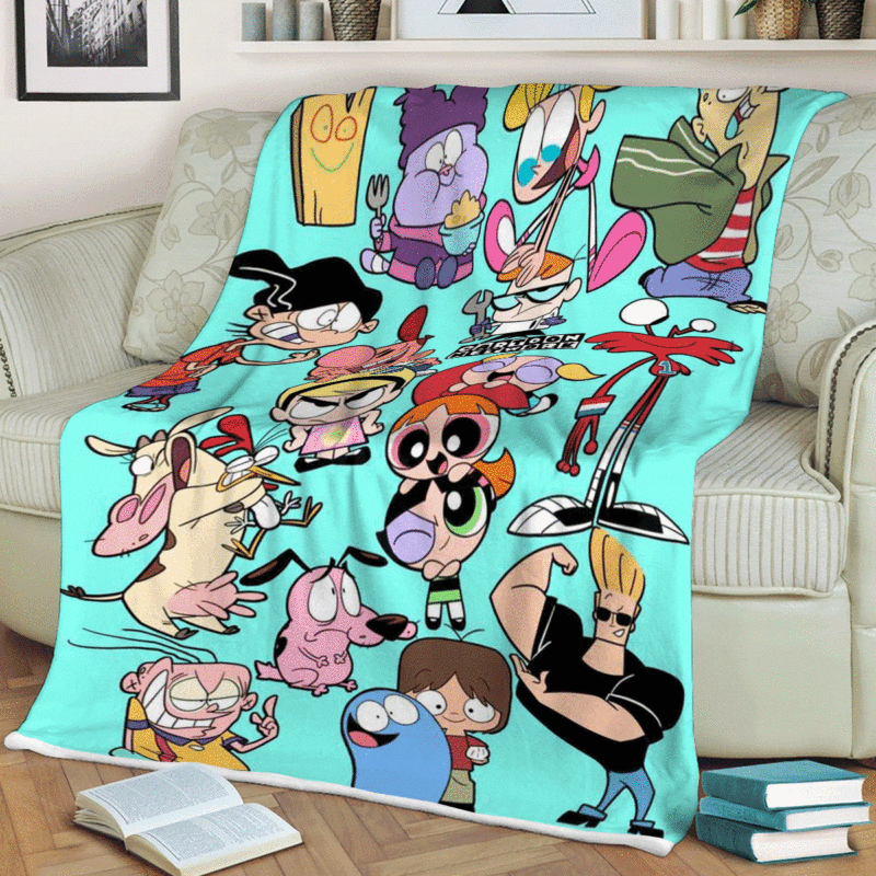 Classic Cartoon Network Character Premium Comfy Sofa Throw Blanket