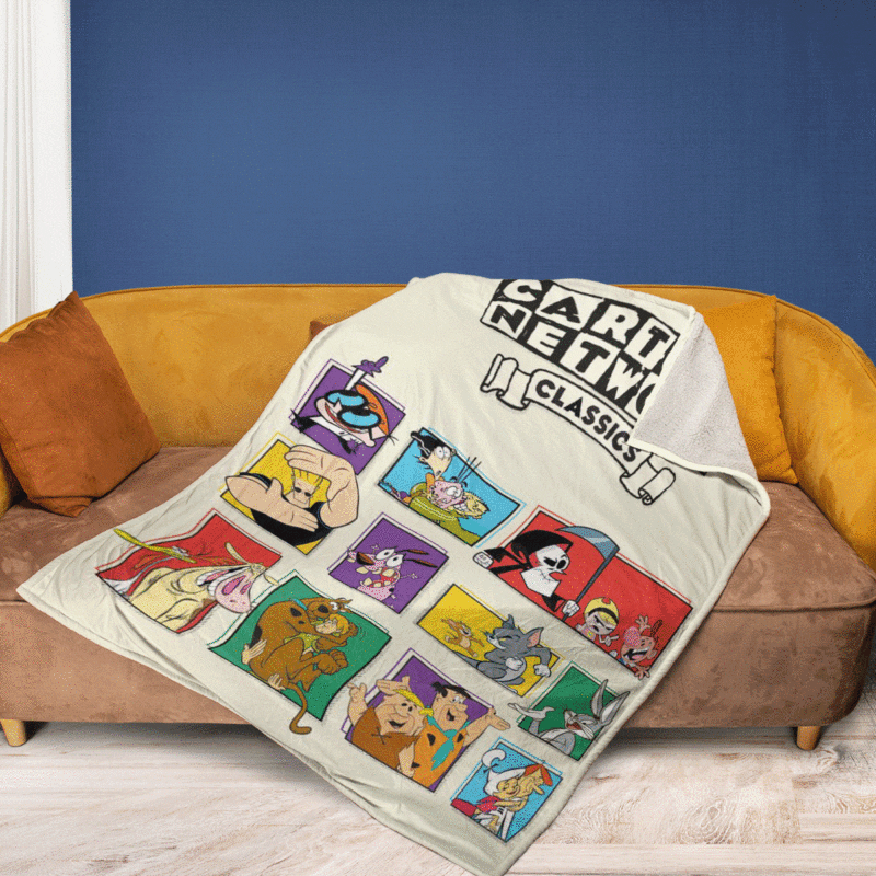 Classic Cartoon Network Character Premium Comfy Sofa Throw Blanket