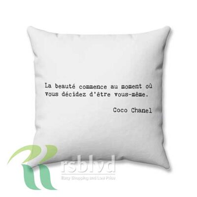 Coco Chanel Quotes In French Custom Pillow Case Cover