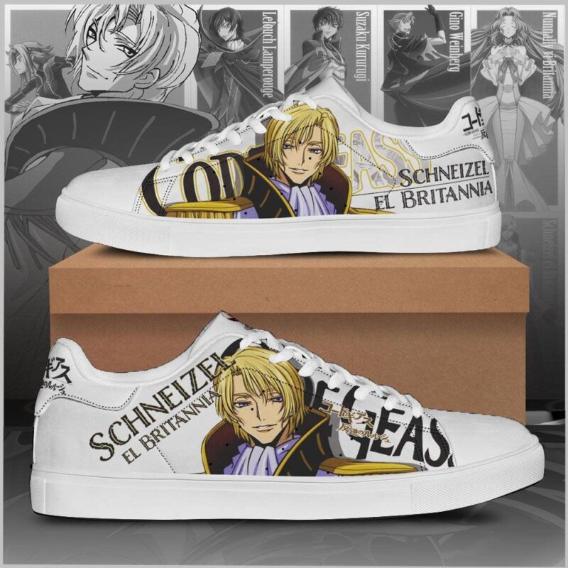 Code Geass Schneizel El Britamia Low Top Leather Skate Shoes