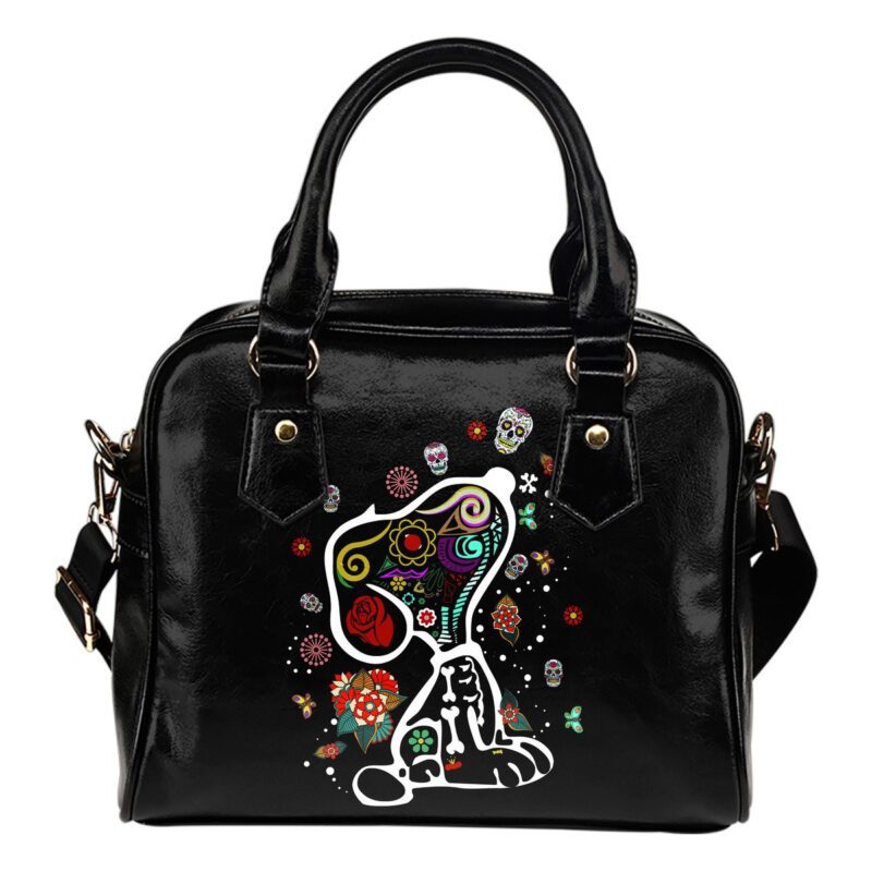 Colourful Snoopy Lady Leather Shoulder Hand Bag SB0131