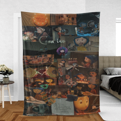 Coraline A Stop motion Animated Dark Fiction Film Ver2 Gift Lover Comfy Sofa Throw Blanket Gift 1