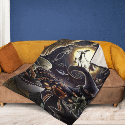 Couple Love Jack and Sally Halloween Gift Lover Comfy Sofa Throw Blanket Gift 1 Couple Love Jack and Sally Halloween Gift Lover Comfy Sofa Throw Blanket Gift 1
