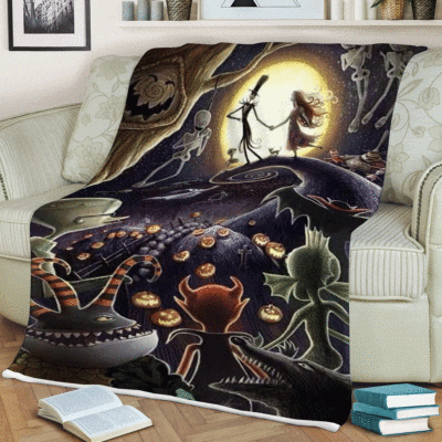 Couple Love Jack and Sally Halloween Gift Lover Comfy Sofa Throw Blanket Gift 2 Couple Love Jack and Sally Halloween Gift Lover Comfy Sofa Throw Blanket Gift 2