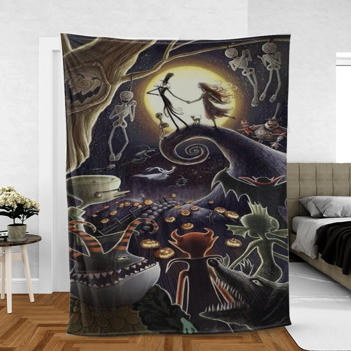 Couple-Love-Jack-and-Sally-Halloween-Gift-Lover-Comfy-Sofa-Throw-Blanket-Gift Couple Love Jack and Sally Halloween Gift Lover Comfy Sofa Throw Blanket Gift