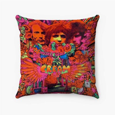 Cream Band Custom Pillow Case Spun Polyester Suede Square Pillow Cover