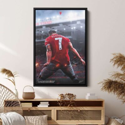 Cristiano Ronaldo Canvas, Promise of Success, Motivational Quotes Art