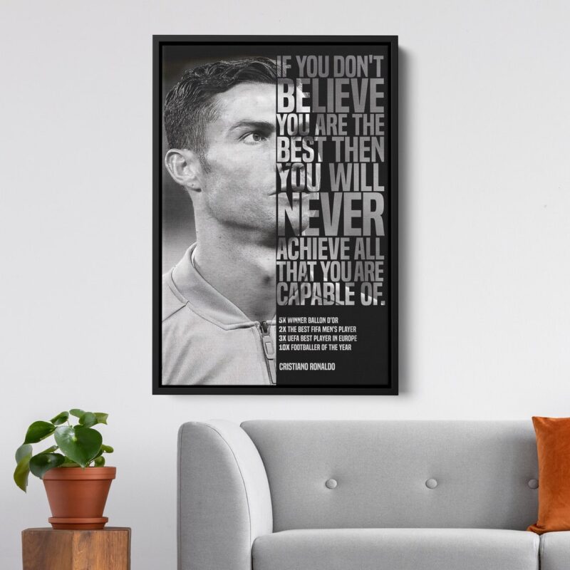 Cristiano Ronaldo Quote Canvas