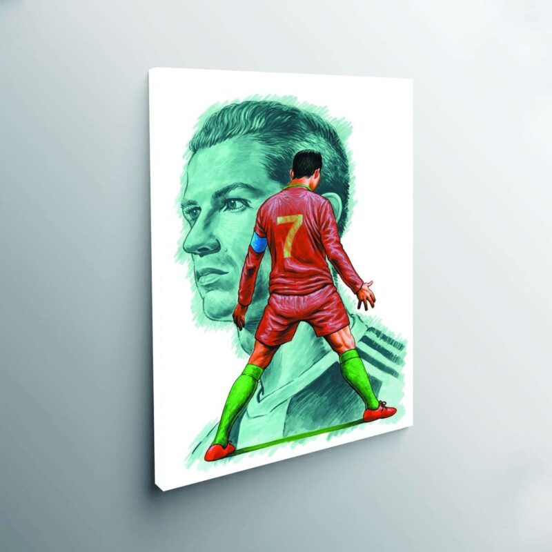 Cristiano Ronaldo Wall Art / Professional Football Player / Illustration & Caricature Canvas / Wall Art Canvas