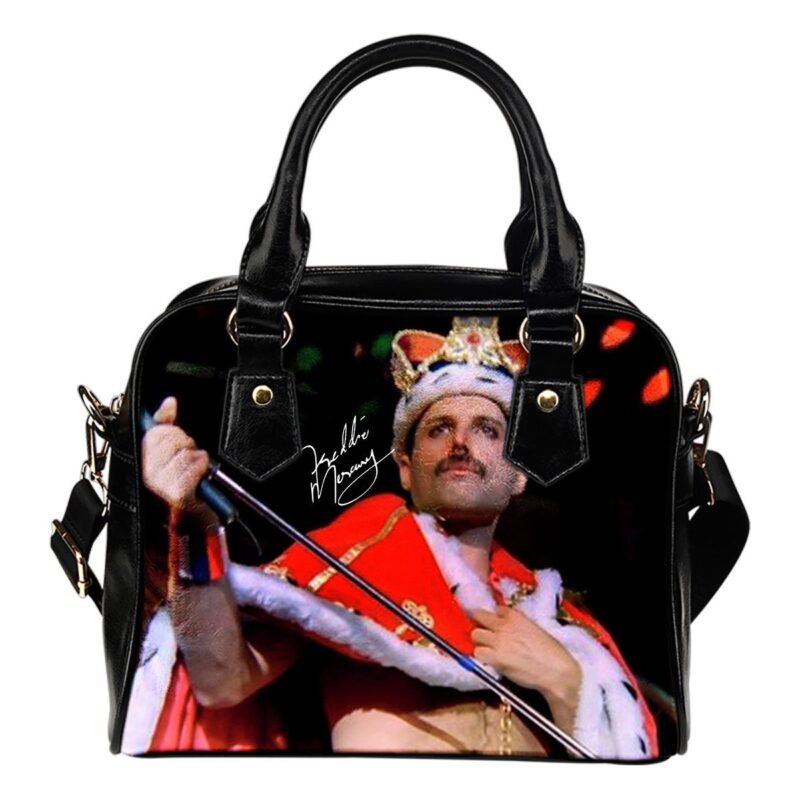 Crowned Freddie Mercury Lady Leather Shoulder Hand Bag SB0137