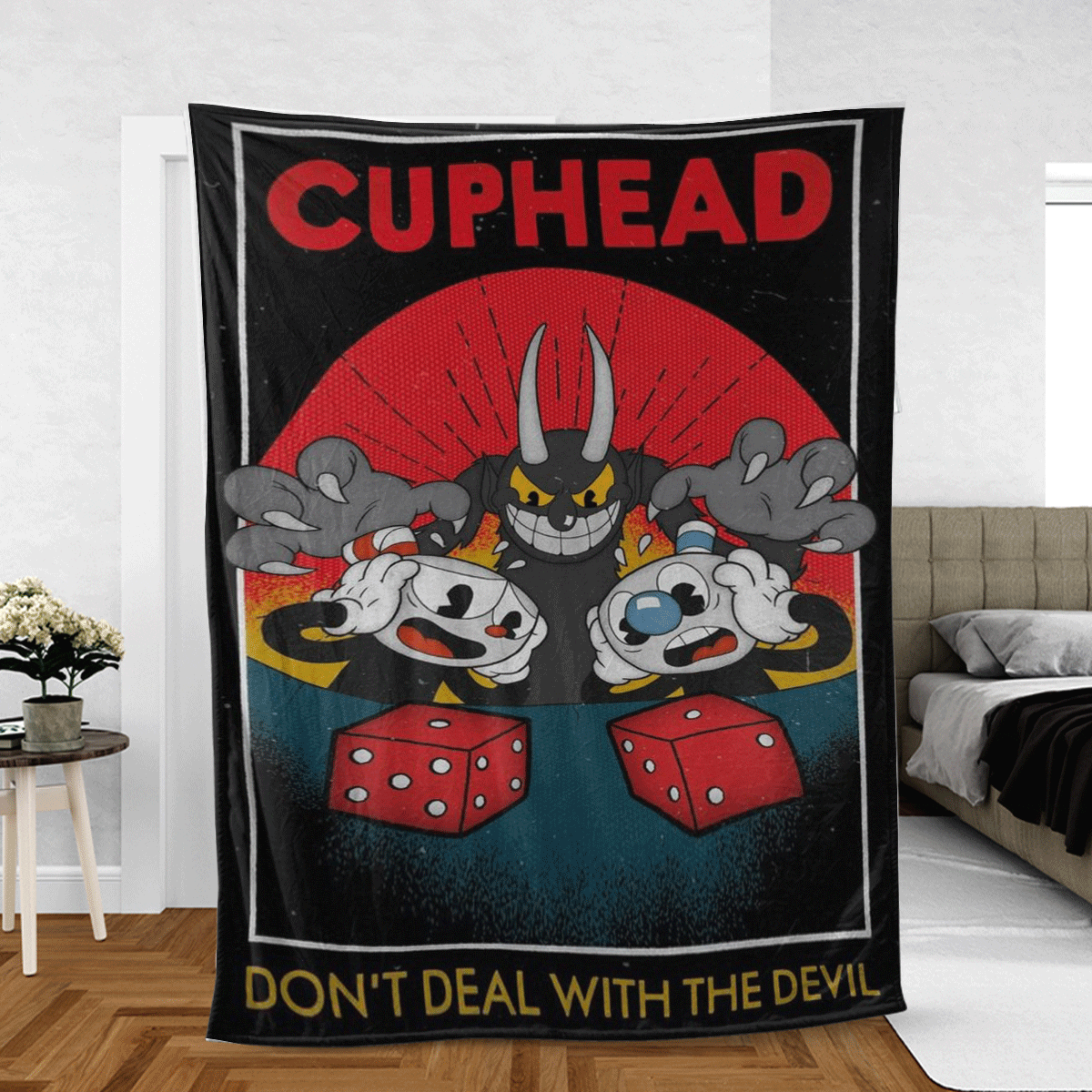 Cuphead Game Dont Deal With The Devil Gift Fan Comfy Sofa Throw Blanket ...