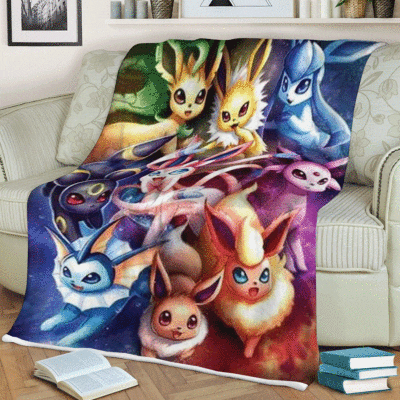 Cute Monster Pokemon Anime Christmas Gift,Pokemon Gift For Fan Comfy Sofa Throw Blanket Gift