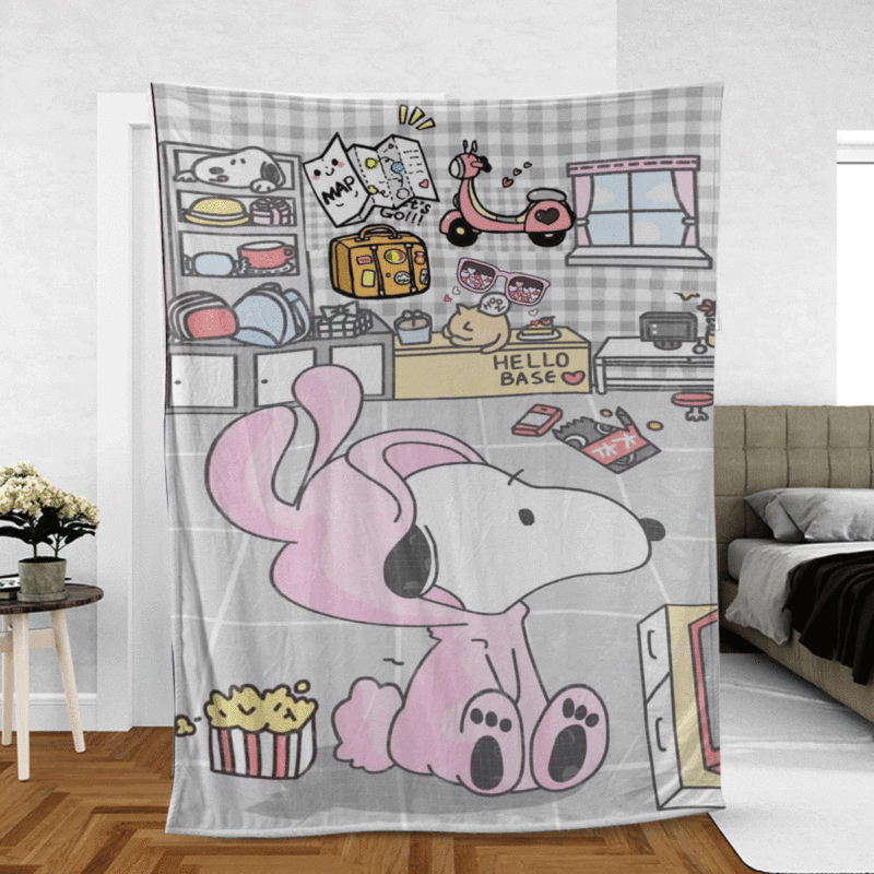 Snoopy Gift For Fan Comfy Sofa Throw Blanket Gift