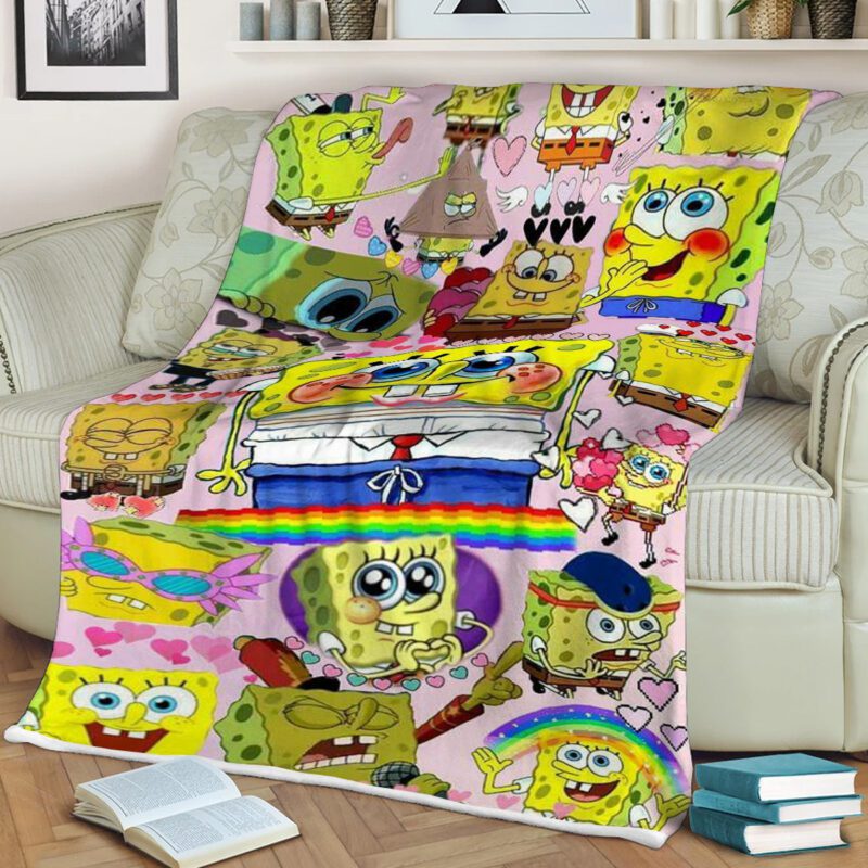 The SpongeBob Movie Sponge Out of Water Comfy Sofa Throw Blanket Gift