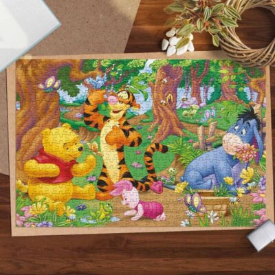 Cute Winnie The Pooh Camping Gift Puzzle Game