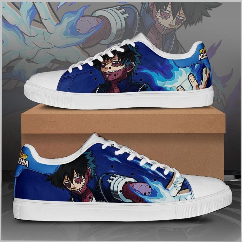 Dabi My Hero Academia Low Top Leather Skate Shoes