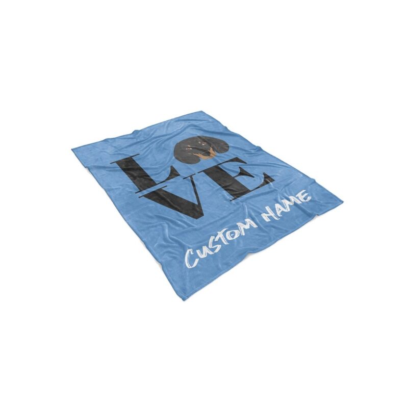 Dachshund Personalized Custom Fleece and Sherpa Blankets with Your Family or Dogs Name Great Gifts for Dog Lovers 1