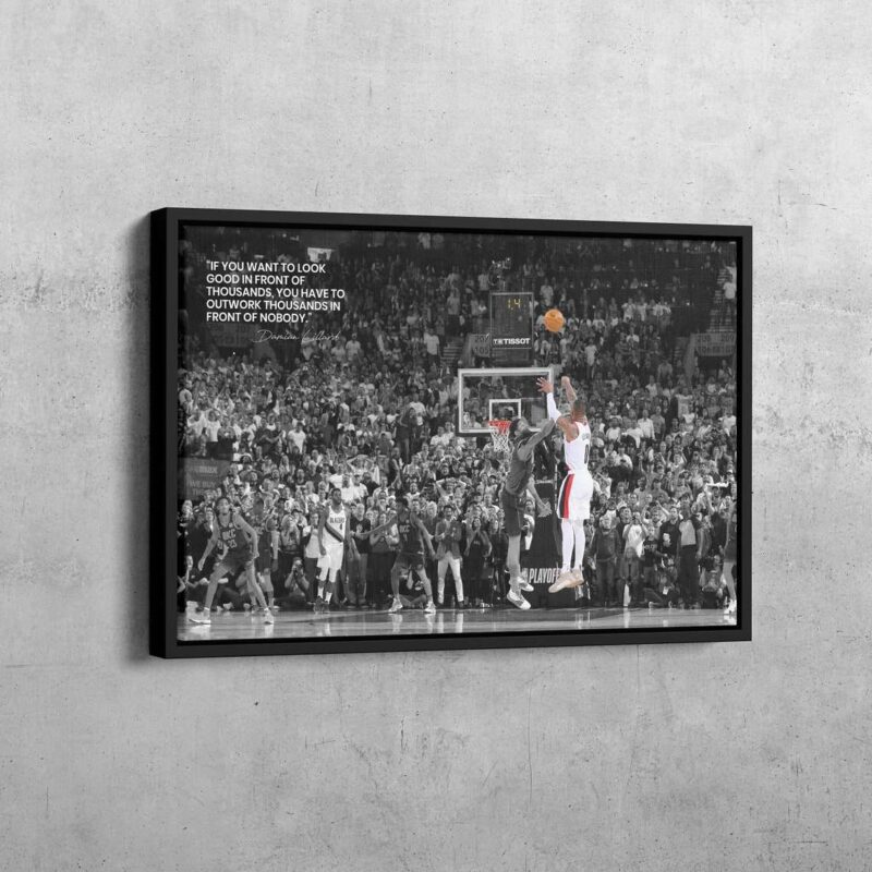 Damian Lillard Okc Dame Time Portland Trail Blazers Cavnas Artwork