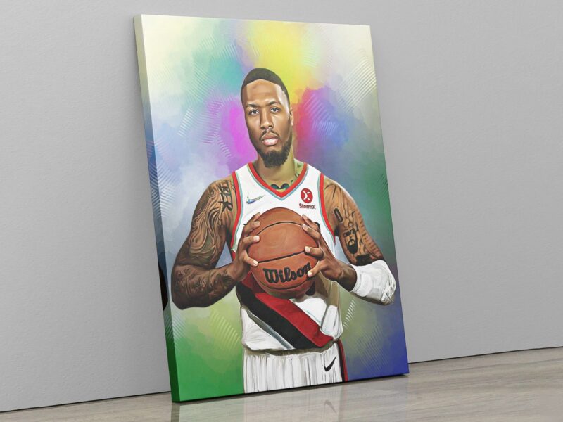 Damian Lillard Poster Lillard Canvas Print Portland Trail Blazers Basketball Gift NBA Gift For Him Kid Wall Art Home Decor