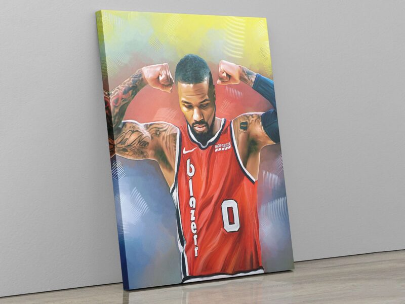 Damian Lillard Poster Lillard Canvas Print Portland Trail Blazers Basketball Gift NBA Gift For Him Kid Wall Art Home Decor