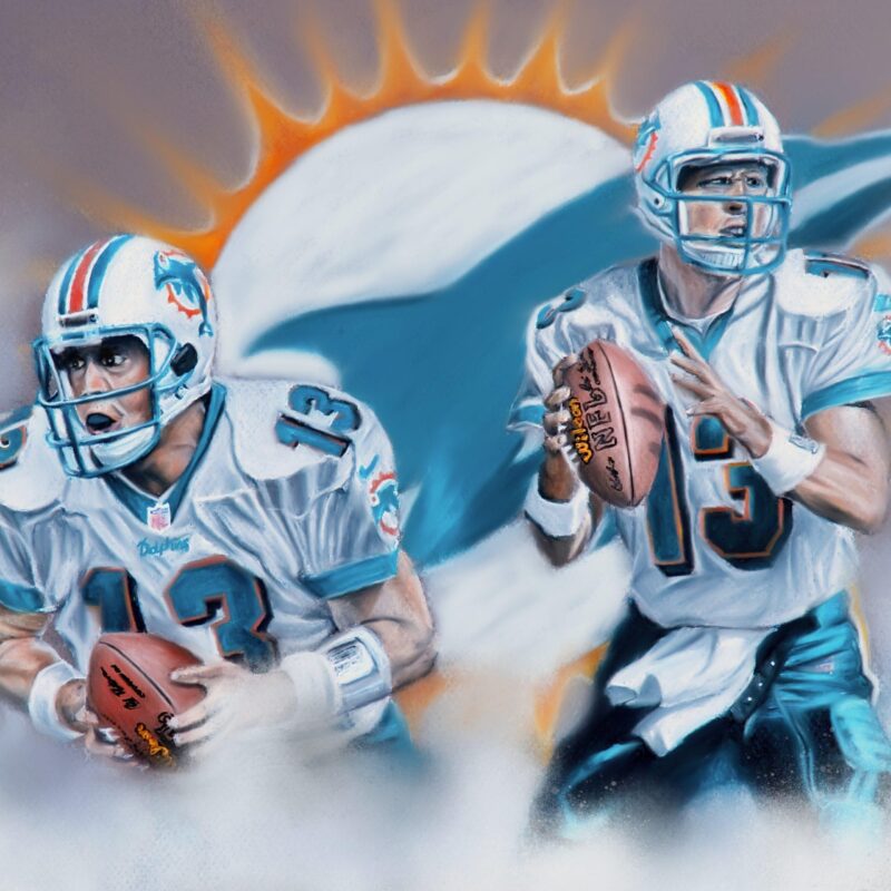 Dan Marino Dolphins Legend Canvas Prints Wall Art Decor 1