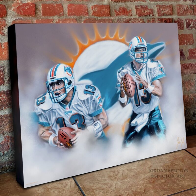 Dan Marino Dolphins Legend Canvas Prints Wall Art Decor 2