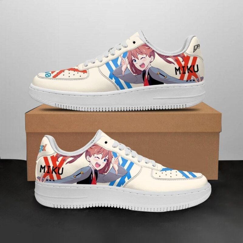 Darling In The Franxx Shoes Code 390 Miku Sneakers Anime Shoes Air Force 1 Sneakers