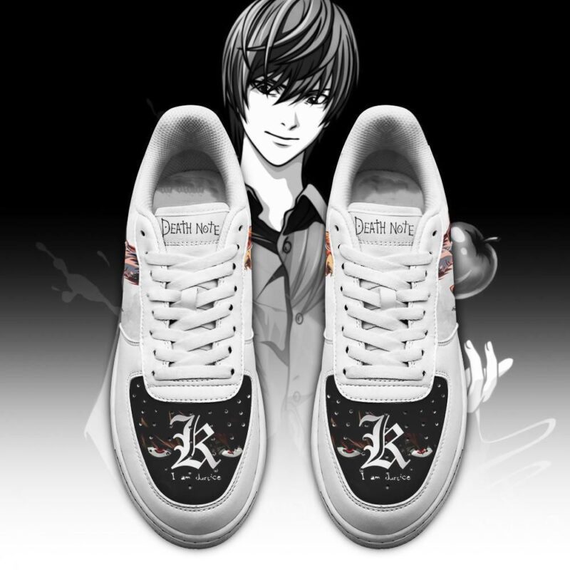 Death Note Light Yagami Shoes Custom Anime Air Force 1 Sneakers 1