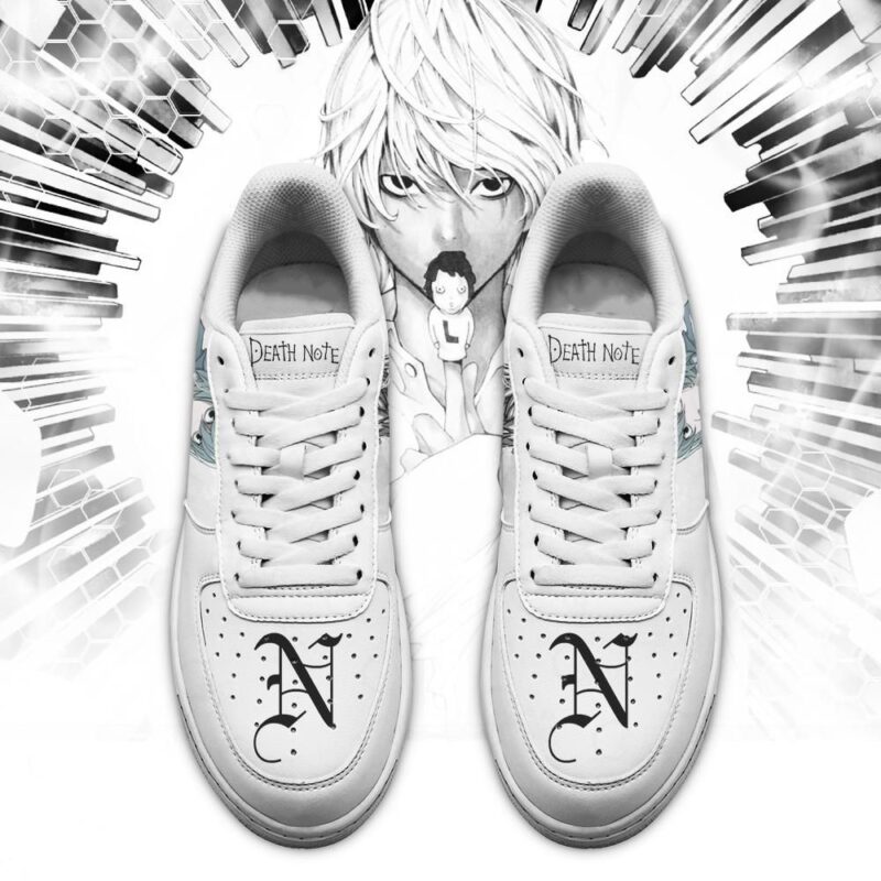 Death Note Near Shoes Custom Anime Air Force 1 Sneakers 1