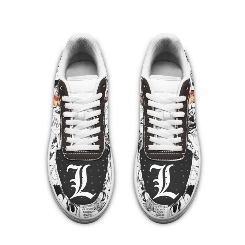 Death Note Sneakers Manga Anime Shoes Fan Gift Idea Air Force 1 Sneakers 1