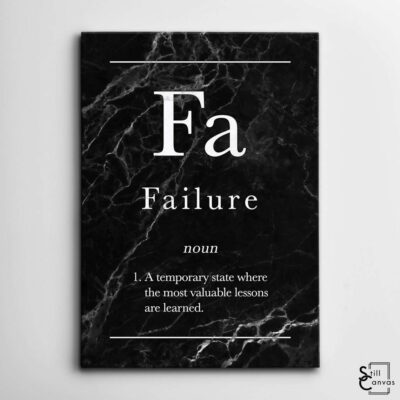 Definition Canvas Art Failure Quote Black Marble Motivational Inspirational Wall Art Framed Canvas Poster Print 2